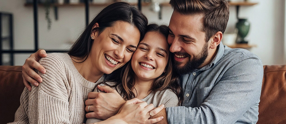 Família sorrindo